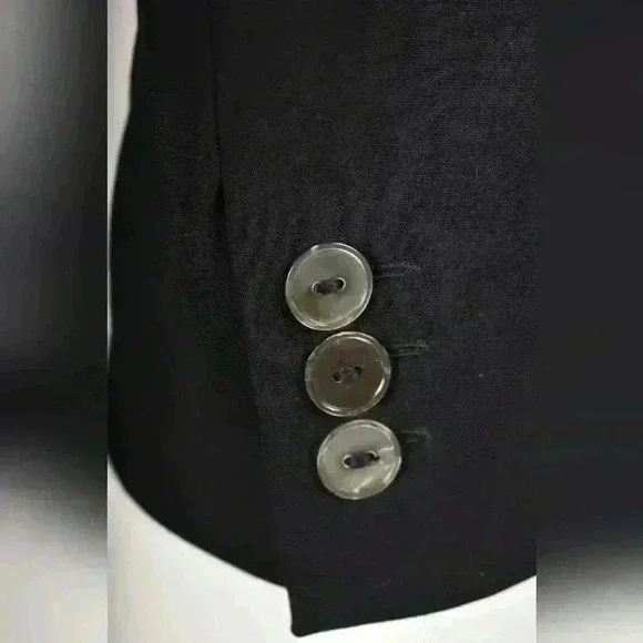 MAX MARA Navy Blue Stretch Unlined Merino  Wool Blazer Jacket 36EU 4US Italy - Picture 7 of 11